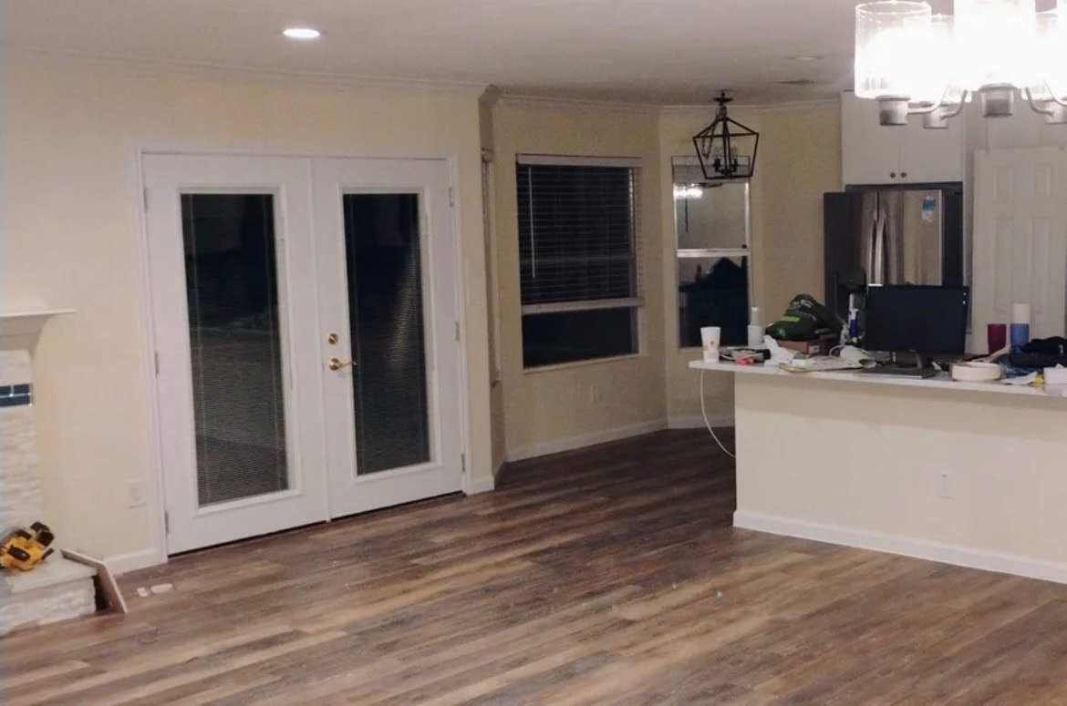 Living room after painting — bright, fresh finish