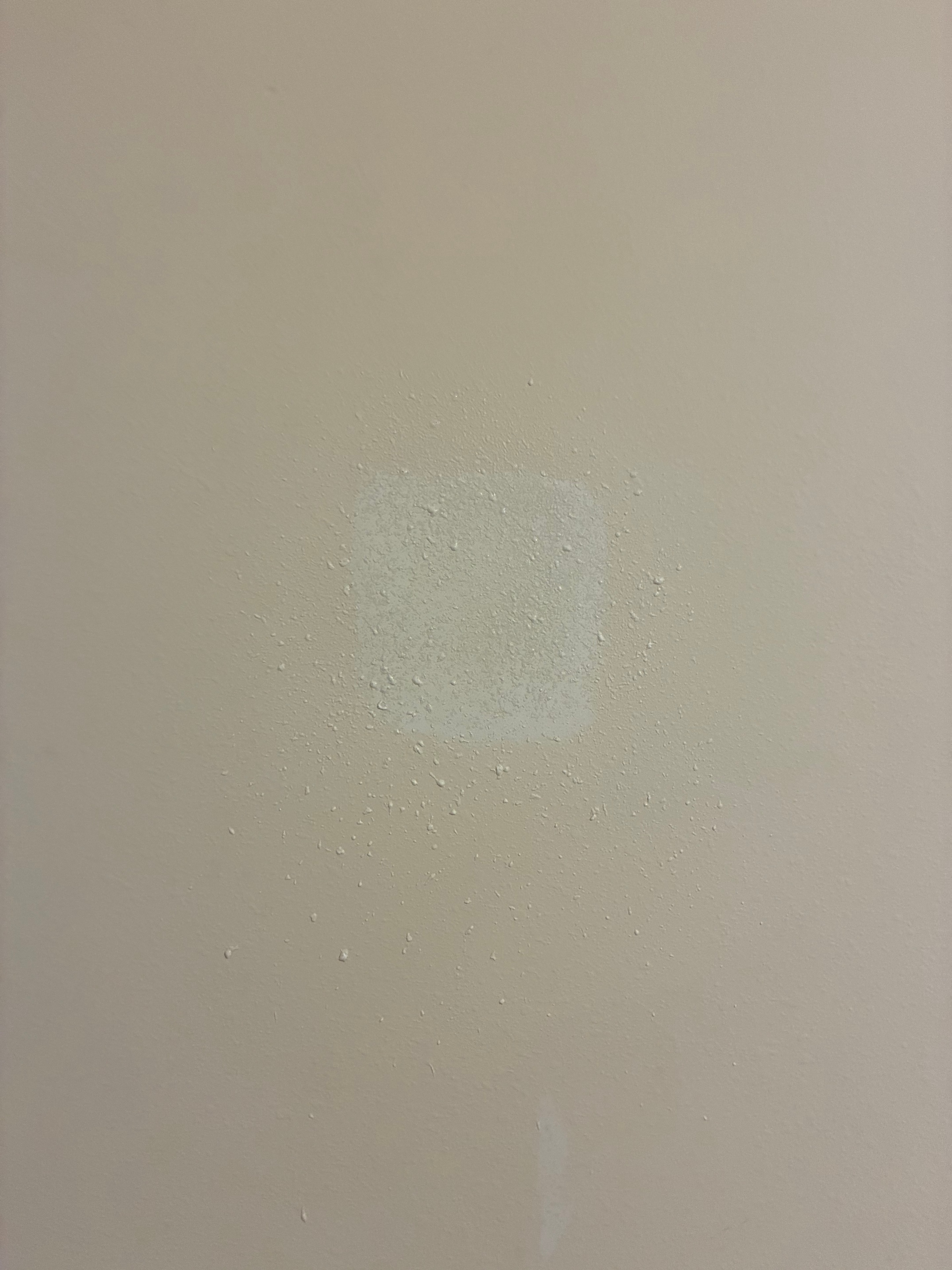 Repaired drywall with matched texture finish